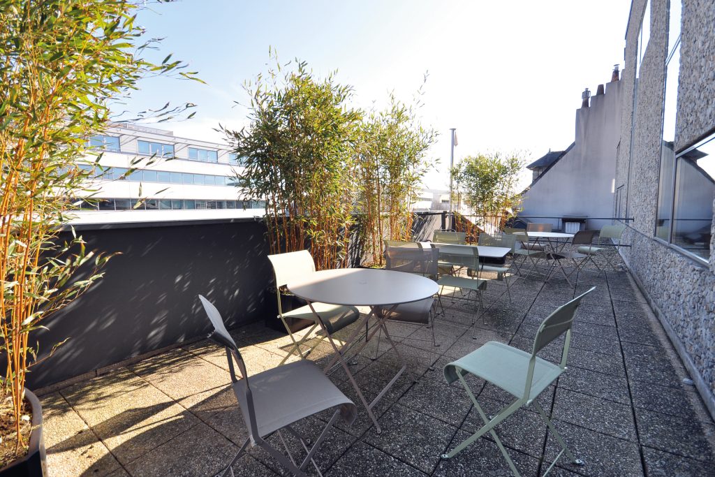 Terrasse de l'espace de coworking de Nantes Congrès
