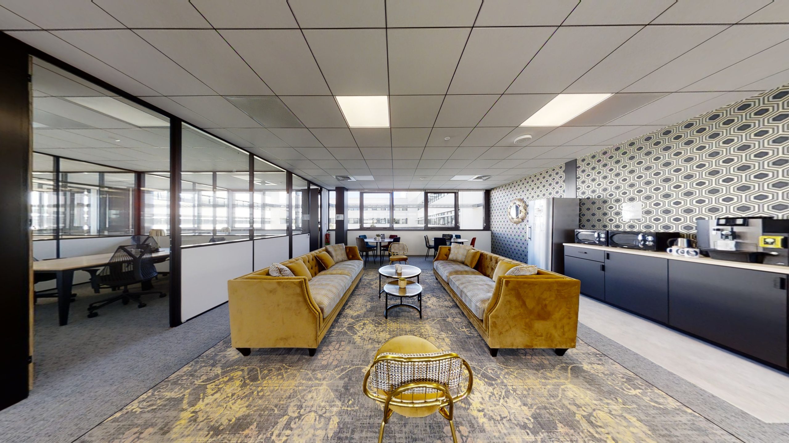 lounge van de coworking Mitwit Bordeaux Le Haillan Aéroport